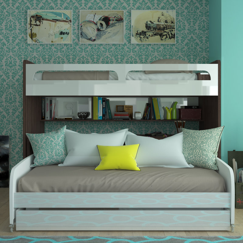 Brayden Studio Gautreau Twin Over Twin LShaped Bunk Bed With Trundle